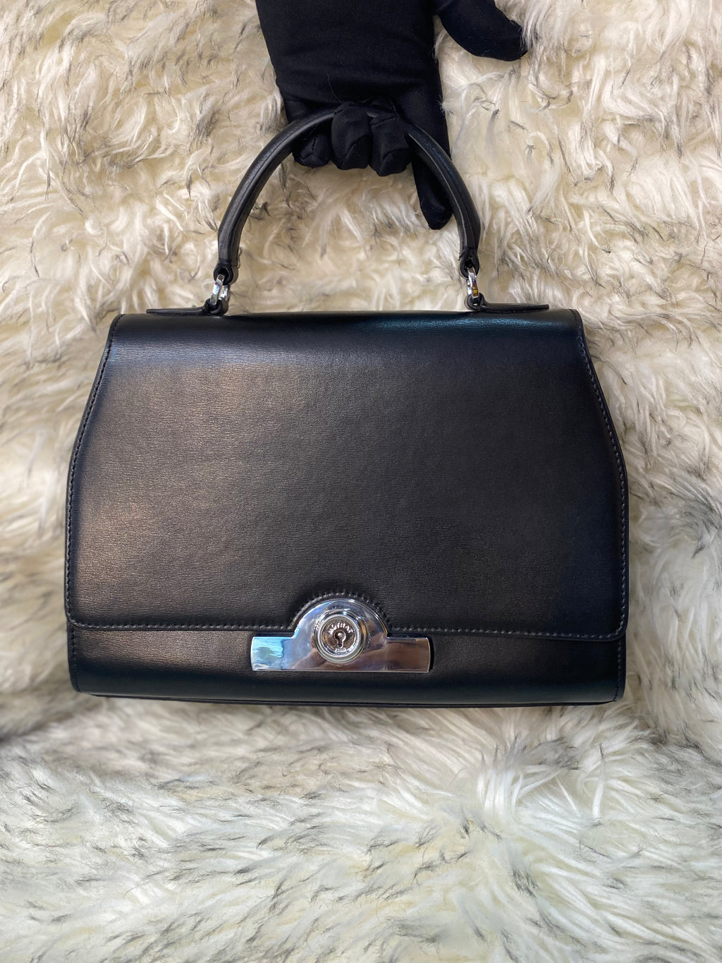 MOYNAT 'Rejane' bag in black calf leather - VALOIS VINTAGE PARIS