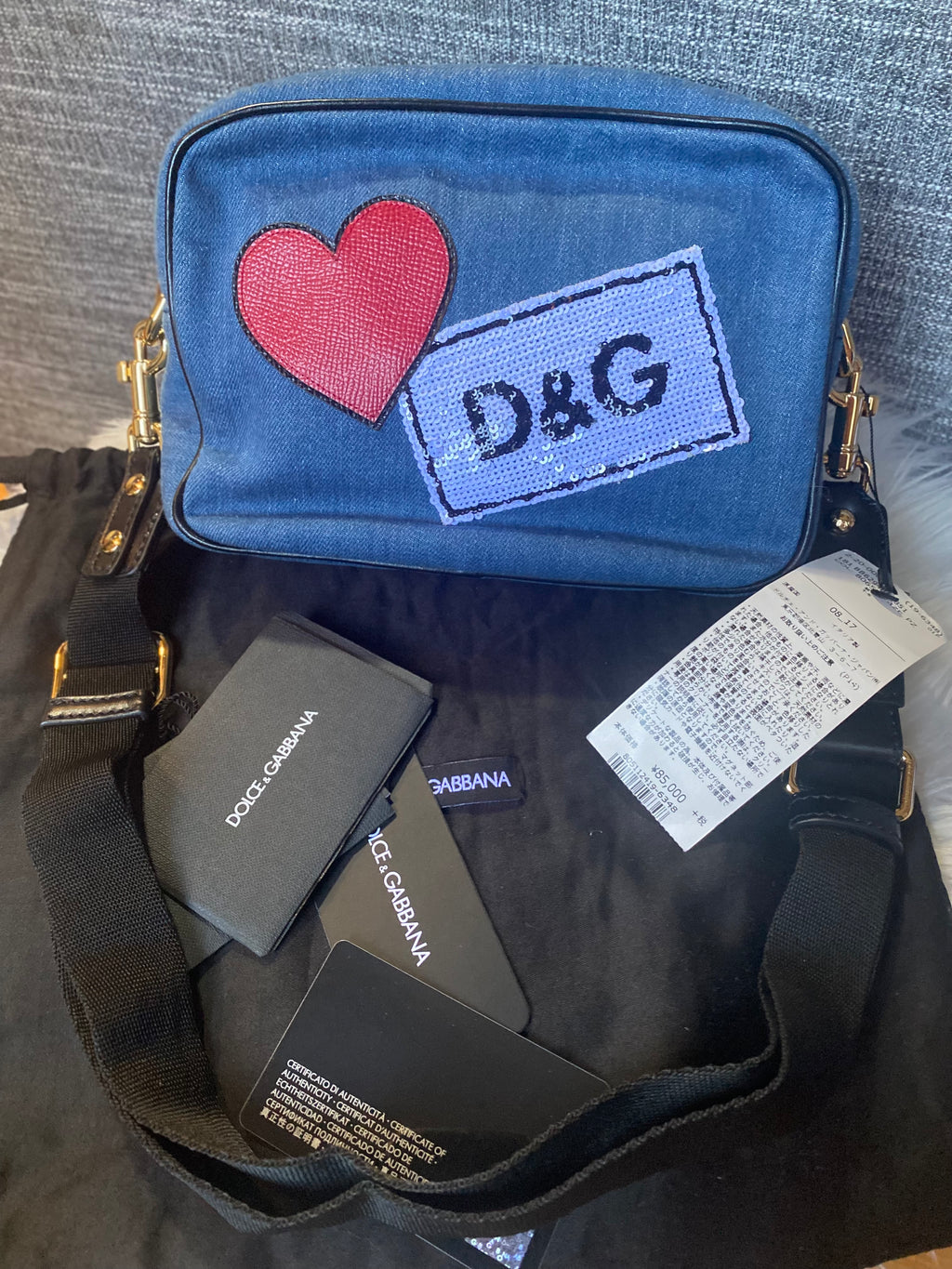 Brand New Dolce & Gabbana Denim Camera Bag