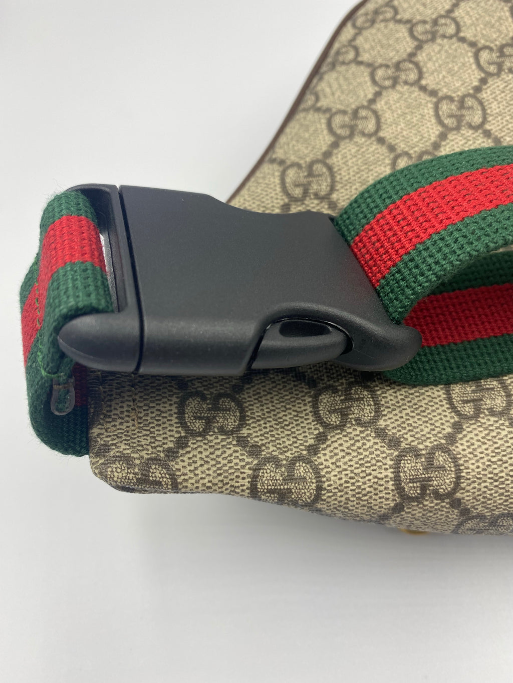 GUCCI: belt bag in coated cotton - Green