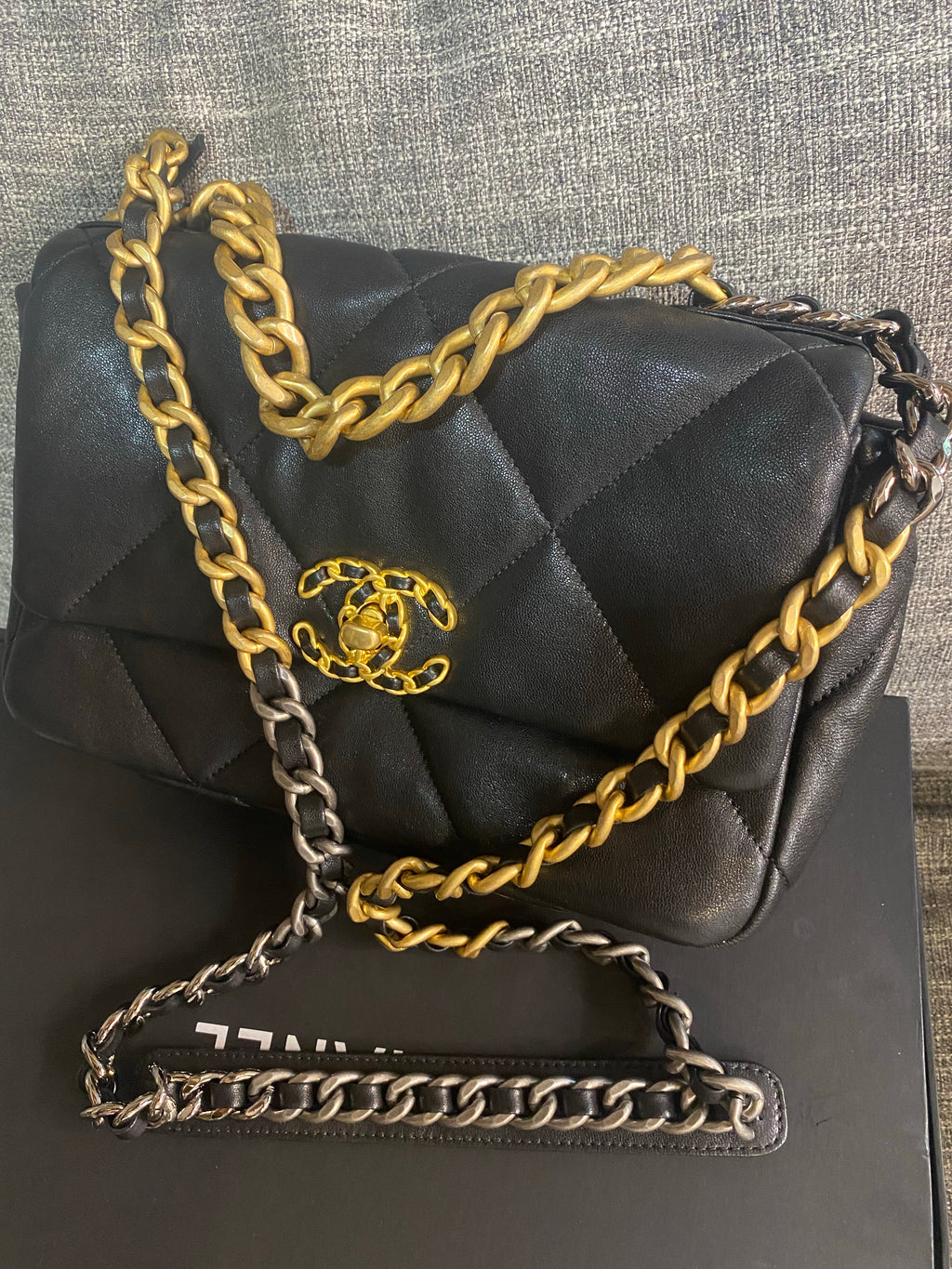 chanel 19 pouch large