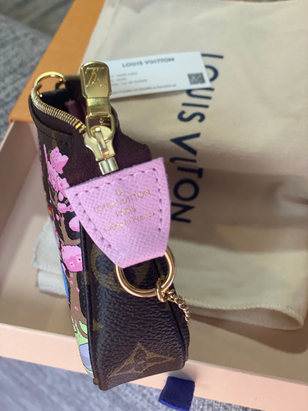 mini pochette pink strap