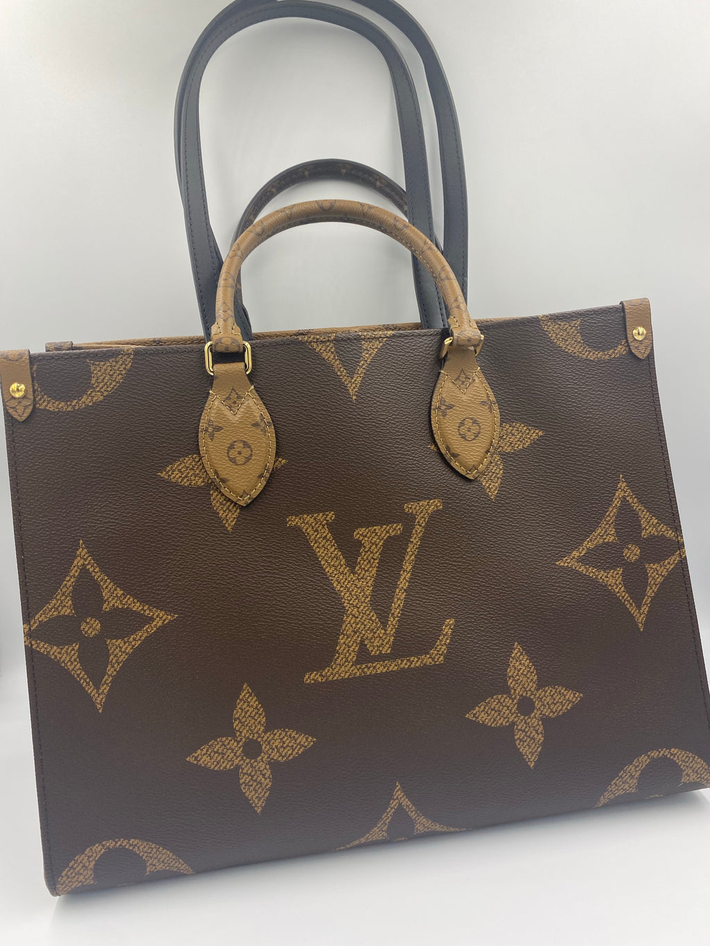 Louis Vuitton On The Go Tote MM Brown Monogram Reverse Leather BRAND NEW