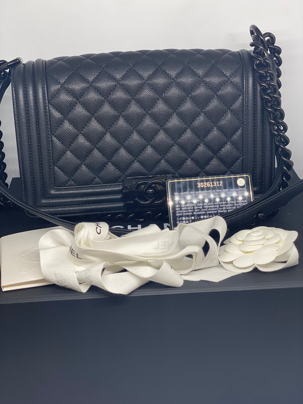 authentic black chanel handbag