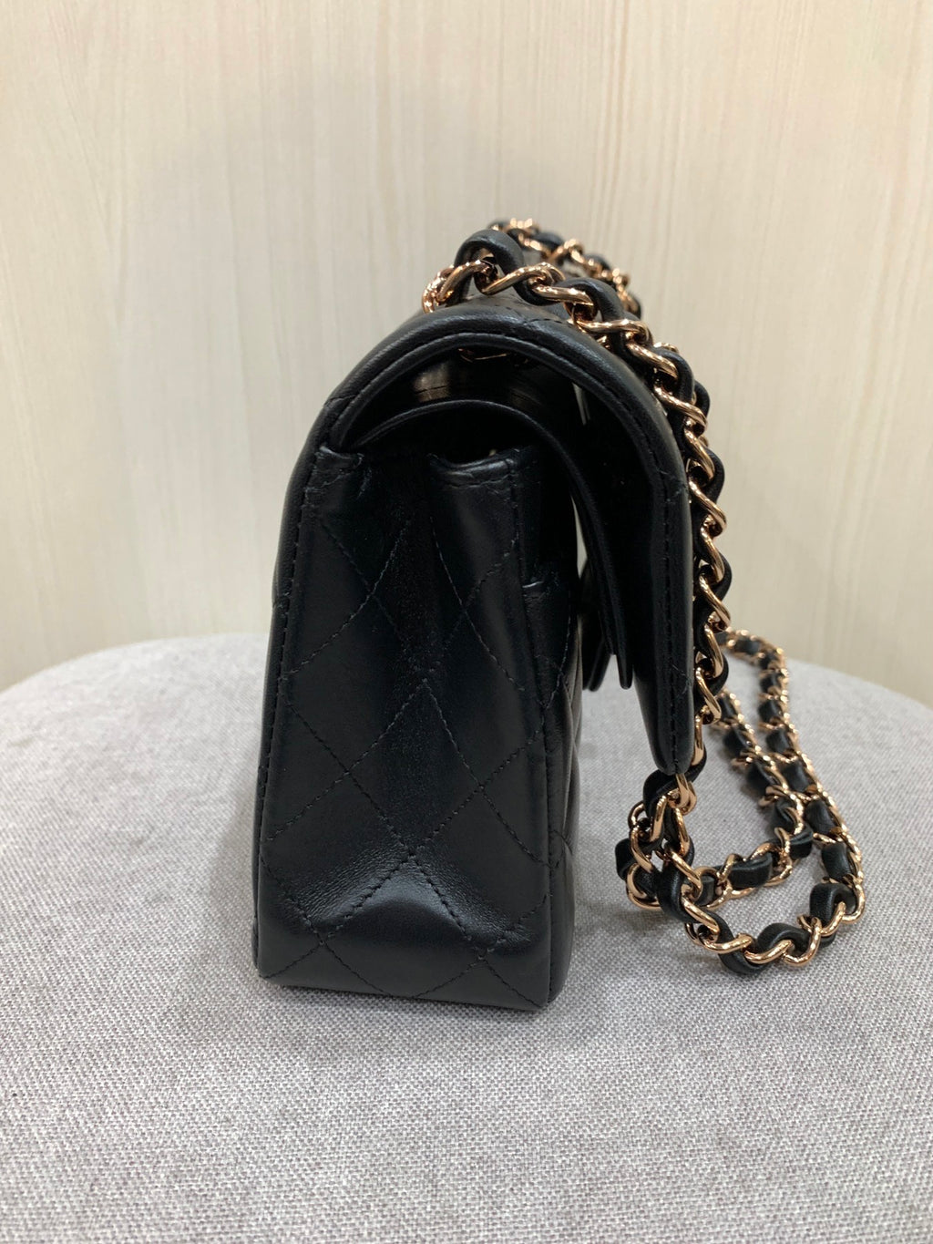 Chanel Mini Classic Flap Bag in Black and Silver Hardware