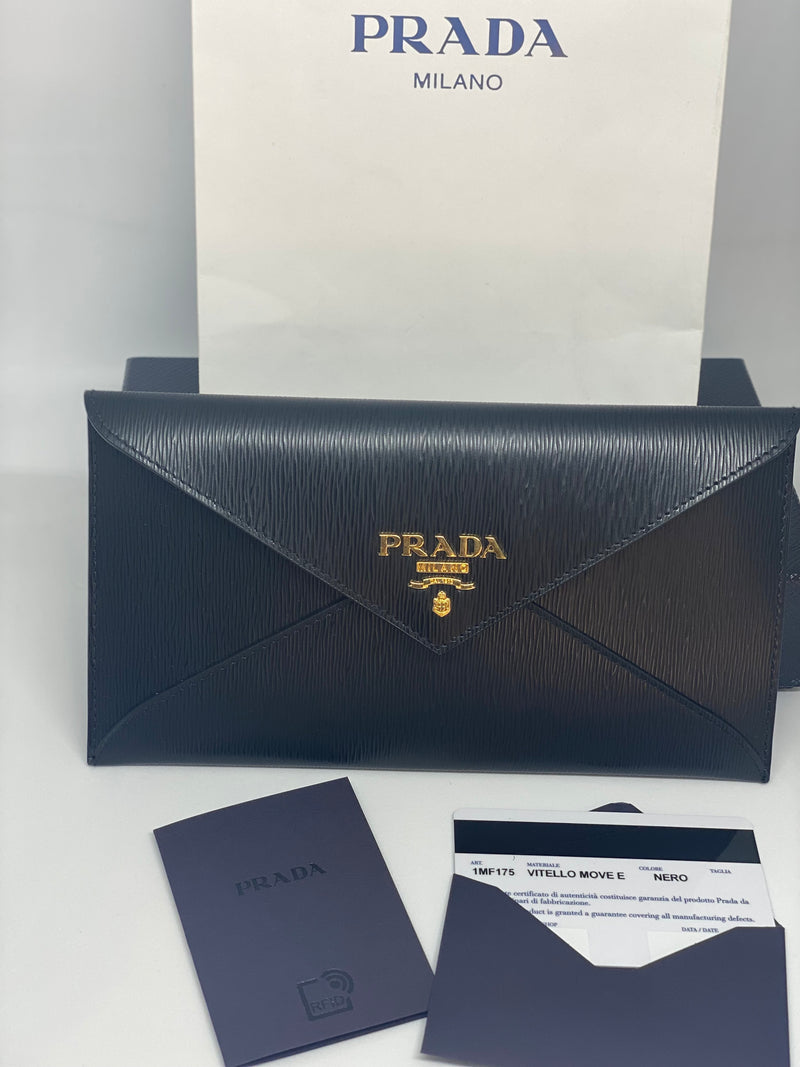 Prada vitello outlet move envelope wallet