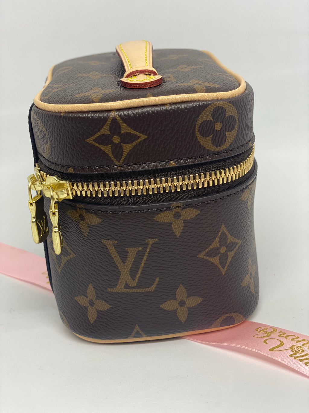 LOUIS VUITTON Monogram Nano Nice Cosmetic Vanity Top Handle Bag