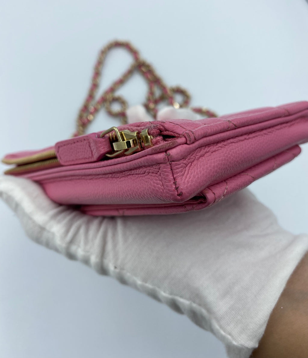 Chanel Black Classic Wallet on Chain Woc Shoulder Bag Crossbody k89